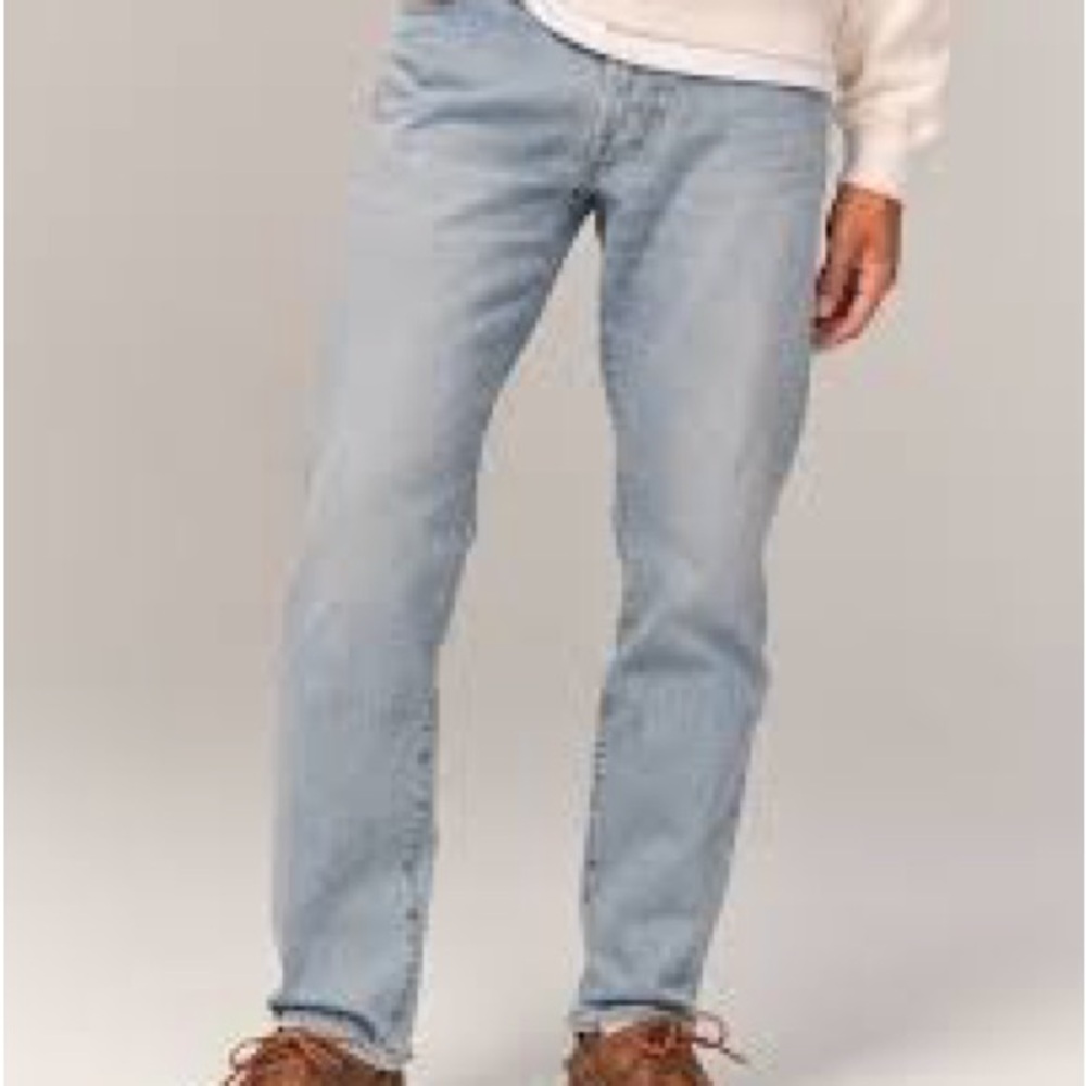 Abercrombie & Fitch Men's Blue Straight Jeans 31 x 32 31x32 Langdon slim stretch